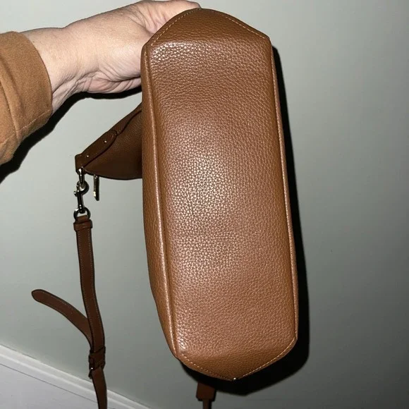 Coach Abby Duffle Brown  Pebbled Leather F31507 Crossbody Shoulder Purse Bag - Picture 11 of 16